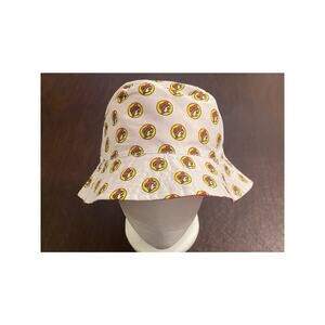 NWT Buc-ee’s Reversible Bucket Hat Adult UPF 50+ White Red Road Trip Beach Sun